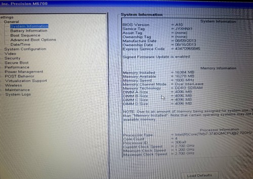 Dell precision m6700 - 16gb, ram